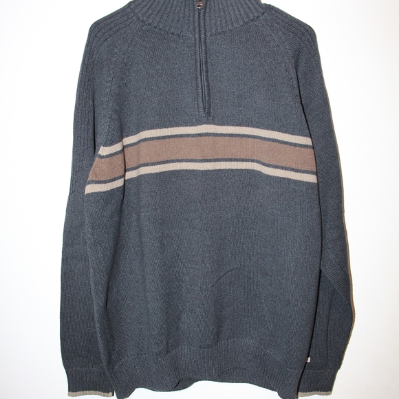 Mens Grey Columbia Quarter Zip Sweatshirt - Picture 3 of 6